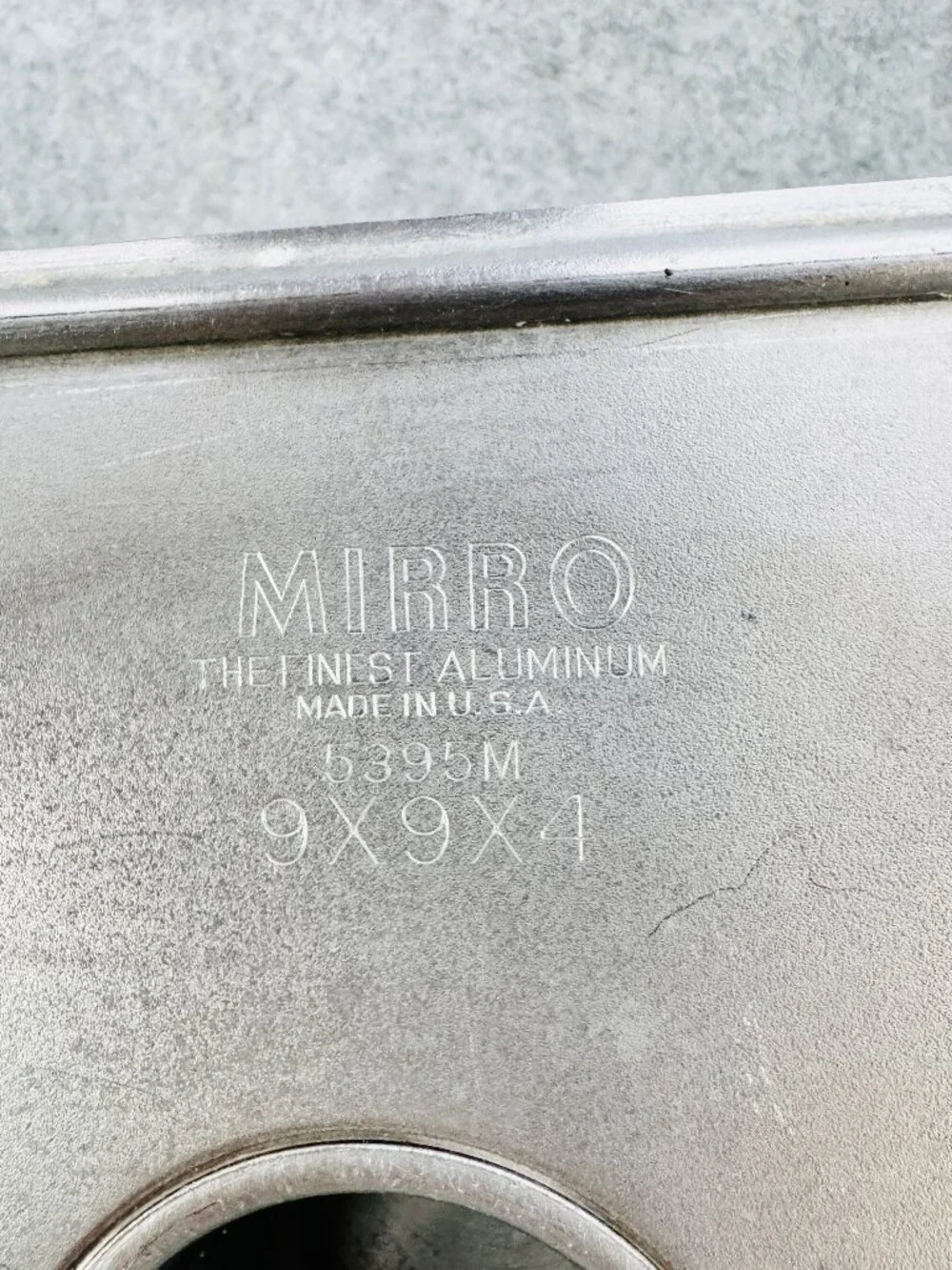 MIRRO 5395M Square Angel Food Cake Pan 9x9x4 Aluminum USA Vintage Cooling Legs